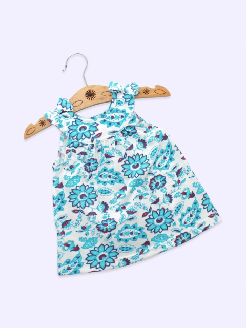 

Born Babies Blue Floral Halter Neck Dress