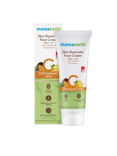 

Mamaearth Skin Illuminate Face Cream with Vitamin C & Turmeric 20 g, White