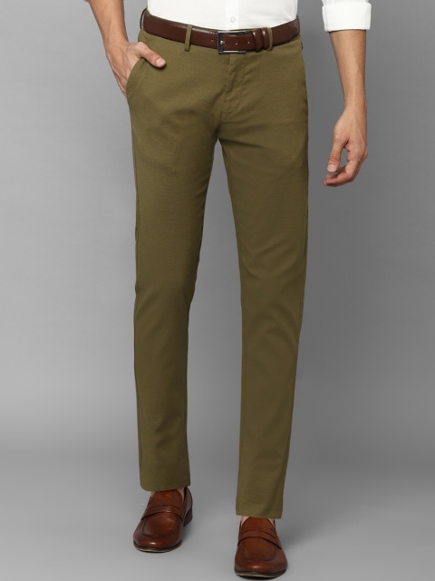 

Allen Solly Men Olive Green Slim Fit Trousers