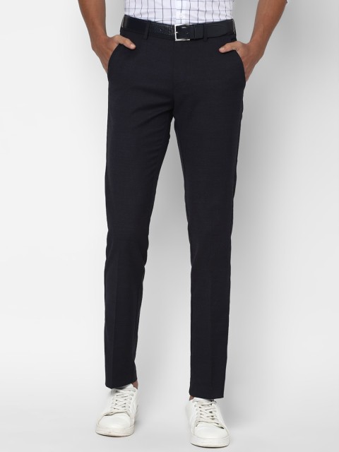 

Allen Solly Men Navy Blue Slim Fit Trousers