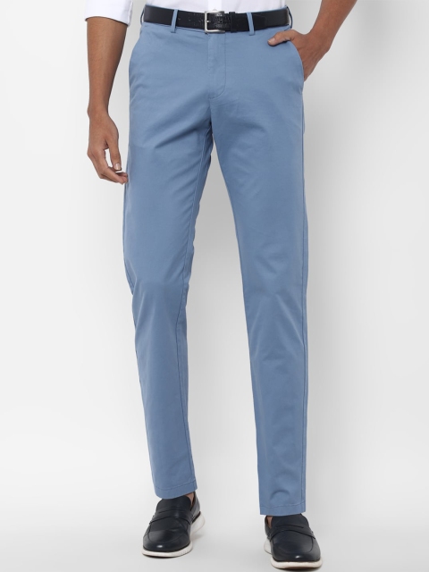 

Allen Solly Men Blue Solid Trousers