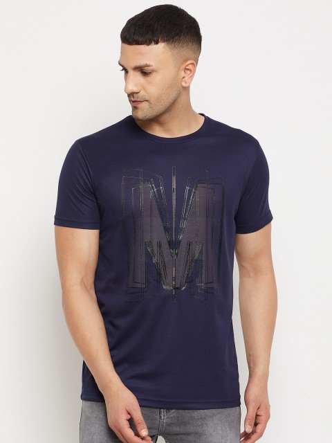 

Parcel Yard Men Navy Blue Printed T-shirt