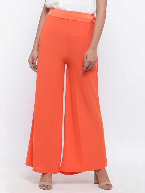 

SOUNDARYA Women Orange & White Knitted Palazzos