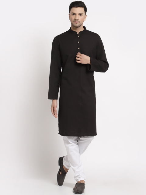 

MOHANLAL SONS Men Black Solid Kurta with Pyjamas