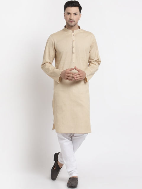 

MOHANLAL SONS Men Beige Solid Kurta with Pyjamas