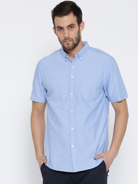 

Red Tape Men Blue Solid Smart Fit Casual Shirt