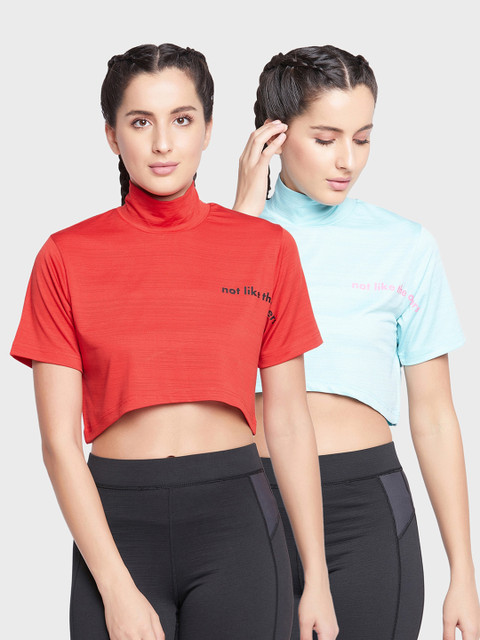 

Clovia Multicoloured Boxy Crop Top, Multi