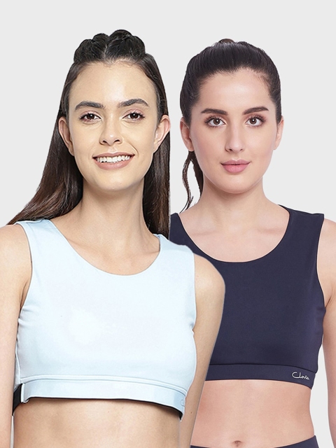 

Clovia Pack of 2 Blue Solid Bra COMBAT162S