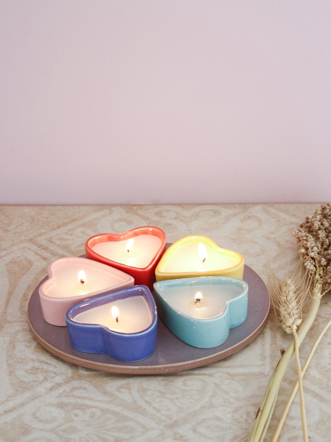 

The Wishing Chair Set of 4 Yellow & Blue Heart Candles