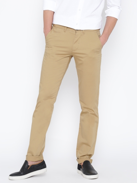 

Red Tape Men Khaki Solid Casual Trousers