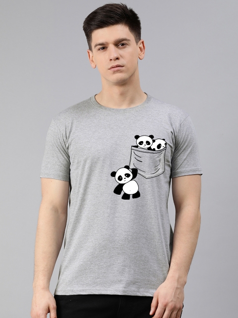 

UNSULLY Men Grey Melange Dri-FIT T-shirt