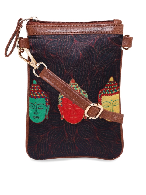 

Sabhyata Multicoloured Floral Printed PU Structured Sling Bag with Quilted, Multi