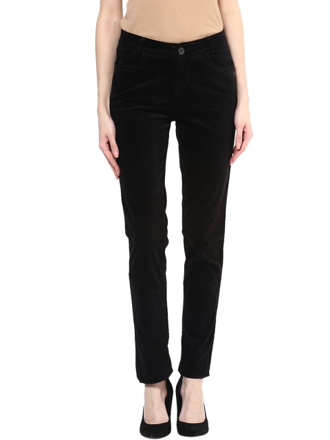 

Xpose Black Relaxed Fit Corduroy Trousers