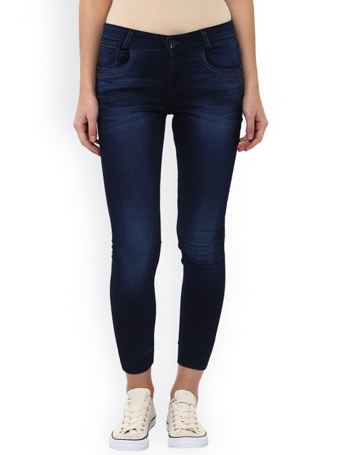 

Xpose Women Navy Slim Fit Stretchable Jeans, Navy blue