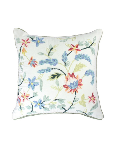 

The Wishing Chair White & Red Embroidered Square Cushion Covers