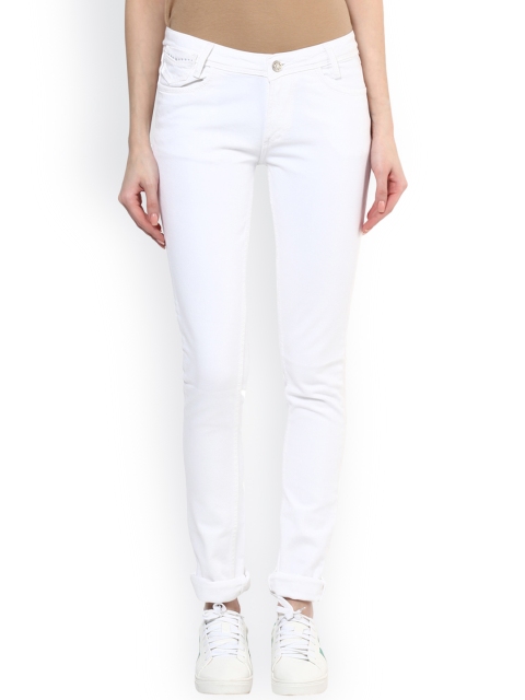 

Xpose Women White Slim Fit Low-Rise Clean Look Jeans