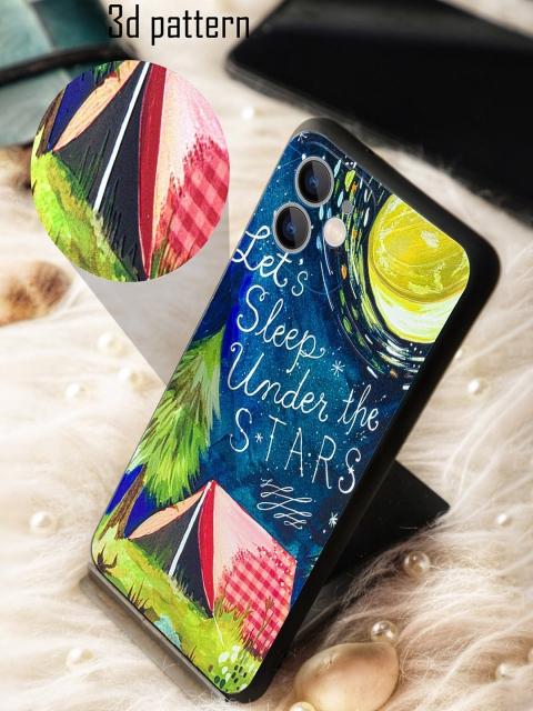 

DOOBNOOB Blue & Green Printed iPhone 13 Mobile Cover