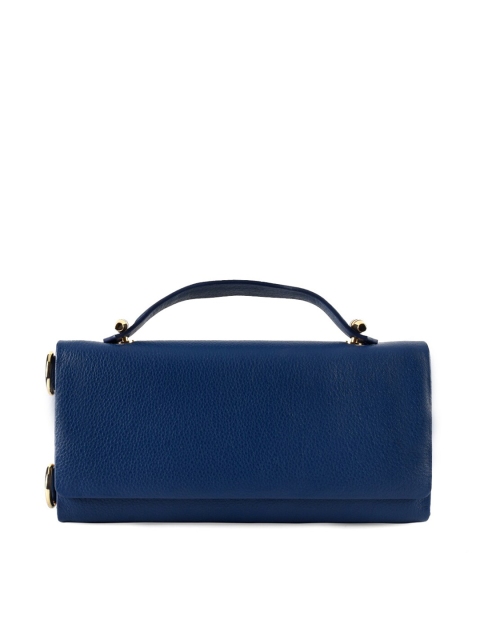 

IMMRI Women Navy Blue Leather Three Fold Wallet