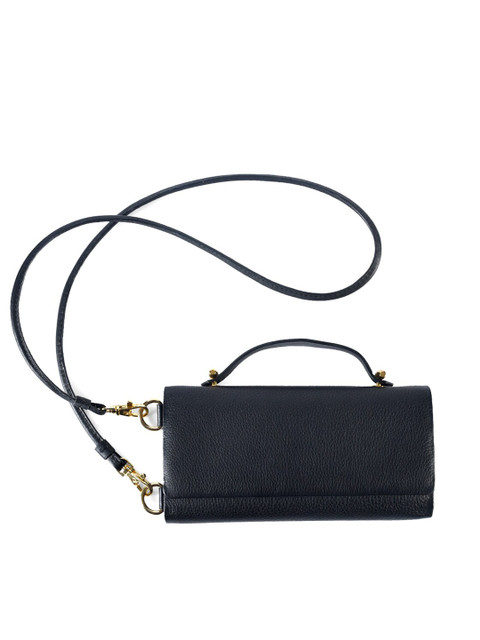 

IMMRI Women Black Leather Three Fold Wallet