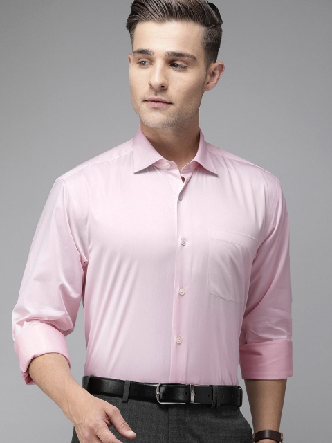 

Wills Lifestyle Men Pink Regular Fit Solid Formal Shirt