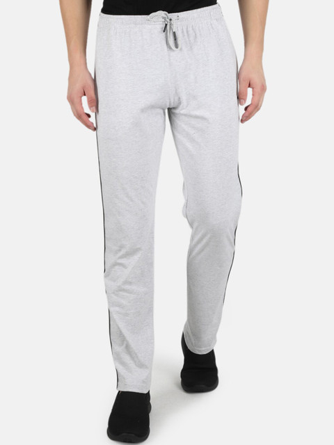 

Monte Carlo Men Grey & Black Solid Track Pants