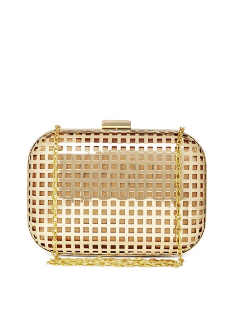 

Kazo Bronze-Toned Cage Clutch with Chain Strap
