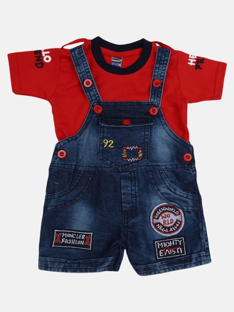 

V-Mart Unisex Kids Red & Red T-shirt with Shorts