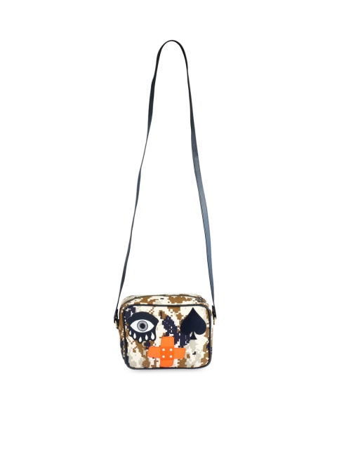 

The Purple Sack Brown Printed Structured Sling Bag