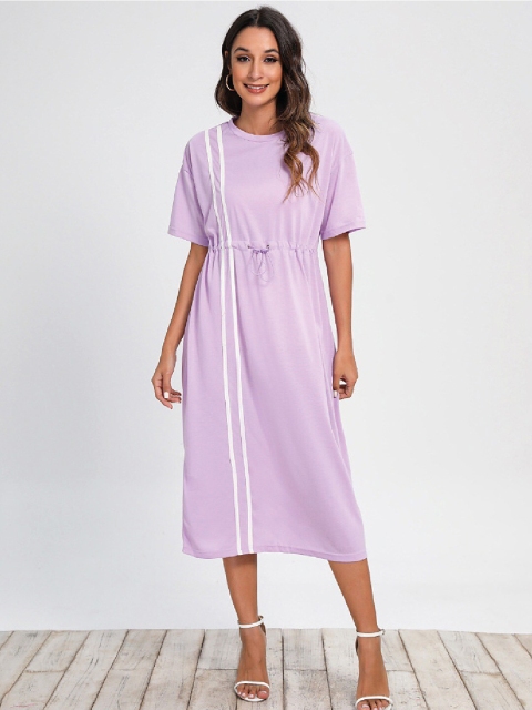 

BoStreet Purple A-Line Midi Dress