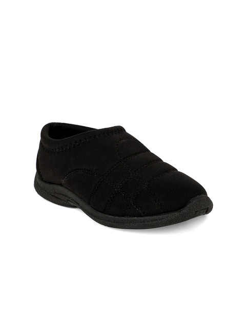

Bata Women Black Woven Design Slip-On Sneakers