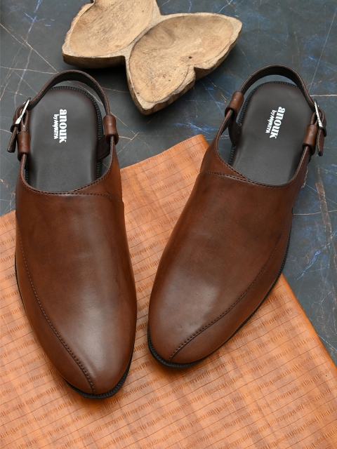 

Anouk Men Tan Ethnic Shoe-Style Sandals