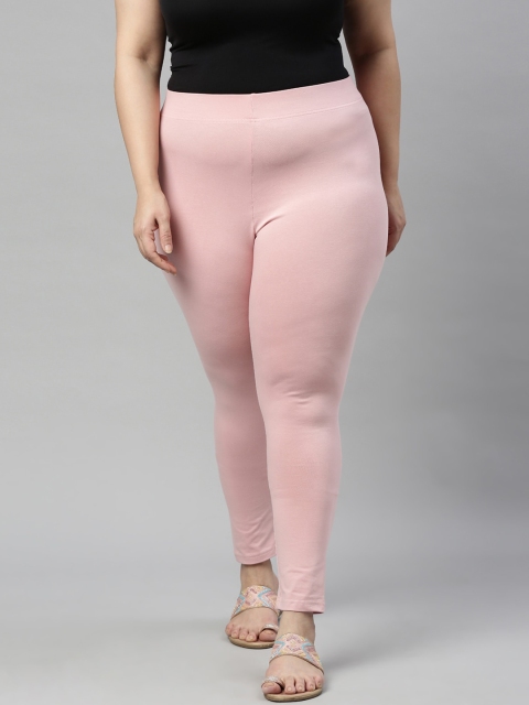 

Go Colors Women Pink Solid Slim-Fit Ankle-Length Leggings