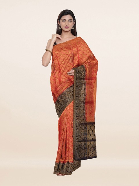 

Pothys Pink & Black Woven Design Art Silk Saree