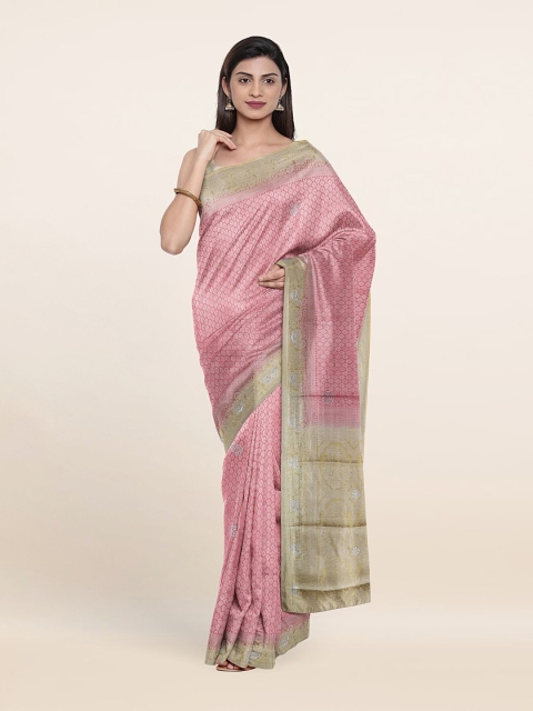 

Pothys Pink & Beige Woven Design Art Banarasi Silk Saree