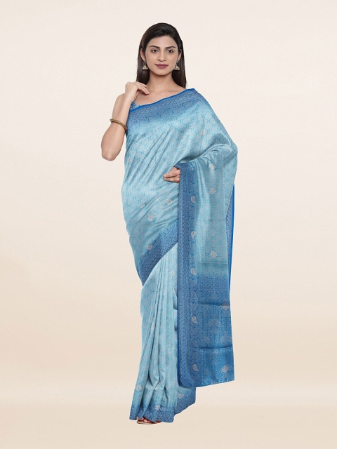 

Pothys Blue & White Ethnic Motifs Art Silk Saree