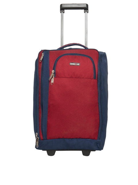 

Bags.R.us Unisex Red & Navy Blue 34L Cabin Trolley Bag