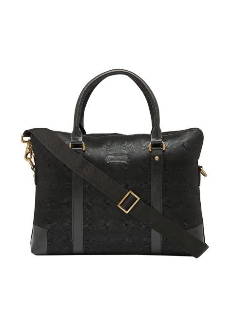 

Bags.R.us Unisex Black Faux Leather Laptop Bag