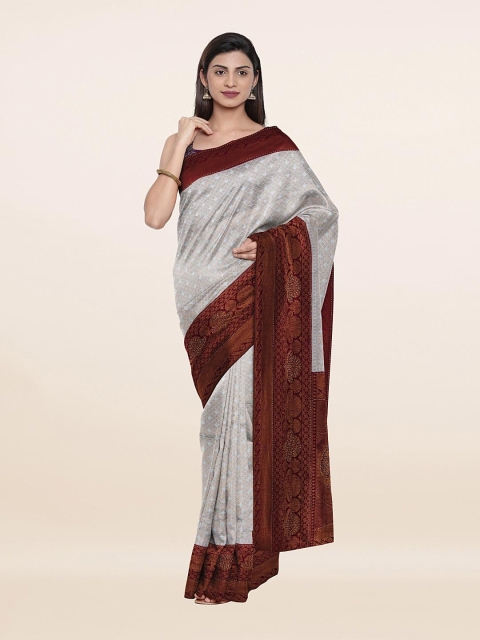 

Pothys Cream-Coloured & Brown Woven Design Banarasi Art Silk Saree