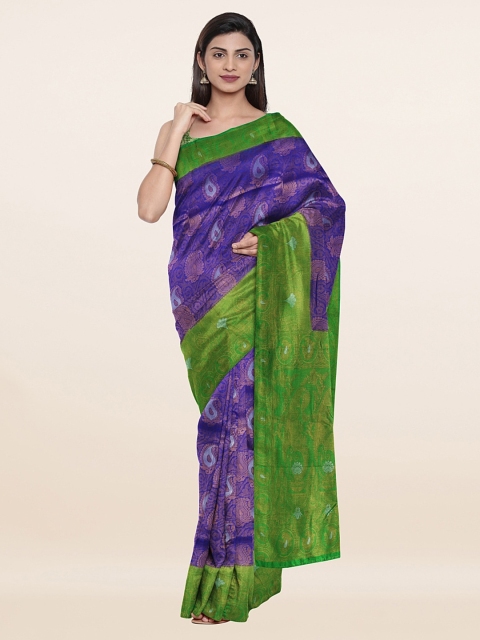 

Pothys Blue & Green Paisley Art Silk Saree