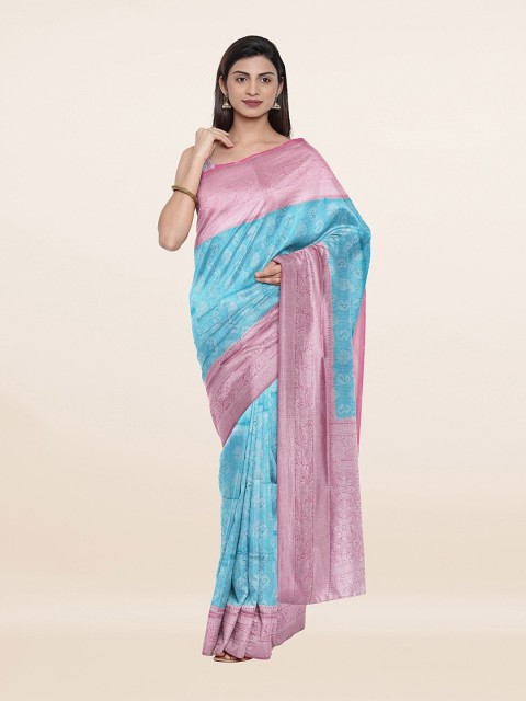 

Pothys Blue & Pink Woven Design Banarasi Art Silk Saree