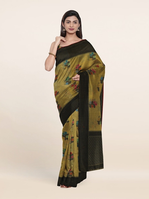 

Pothys Green & Black Woven Design Saree