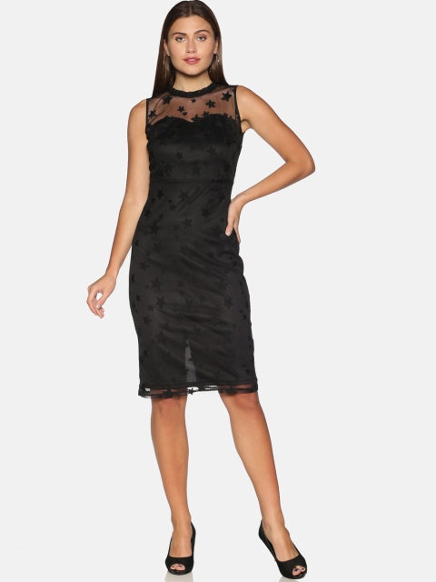 

kriatma Black Lace Sheath Dress