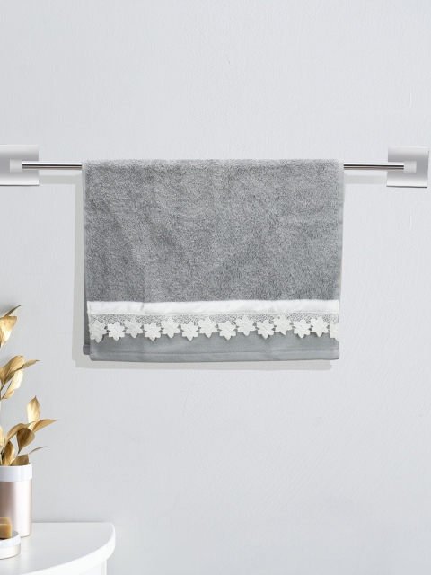 

Athome by Nilkamal Grey Solid 500 GSM Pure Cotton Hand Towel