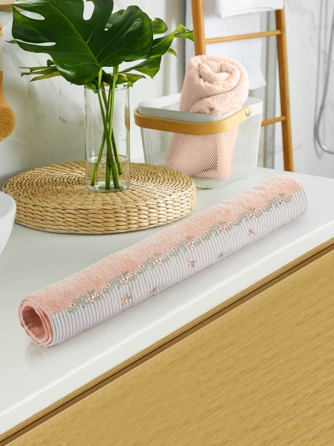 

Athome by Nilkamal Unisex Peach Solid Cotton Hand Towels