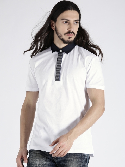 

Antony Morato Men White Solid Polo Collar T-shirt