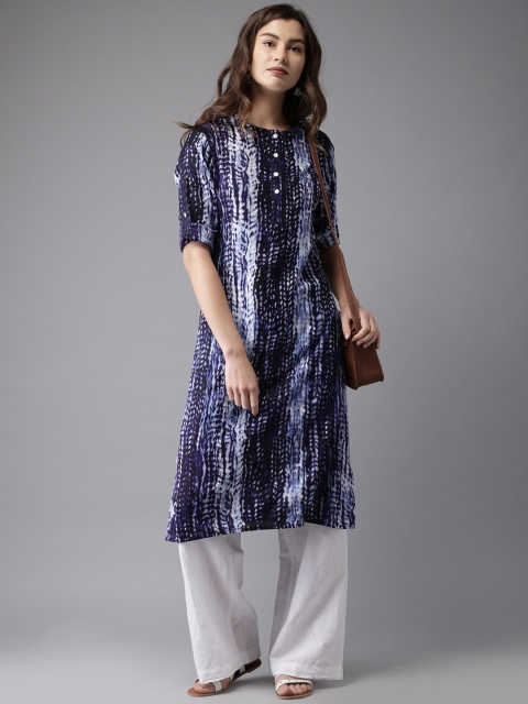 

Moda Rapido Women Purple Printed A-Line Kurta