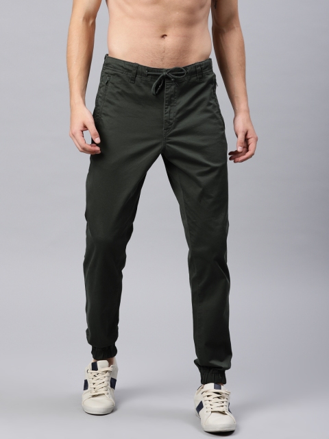 

HRX by Hrithik Roshan Men Olive Green Regular Fit Solid Joggers