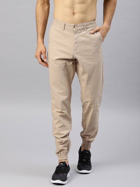 

HRX by Hrithik Roshan Men Beige Solid Joggers