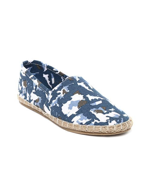 

Bruno Manetti Women Blue & White Printed Espadrilles