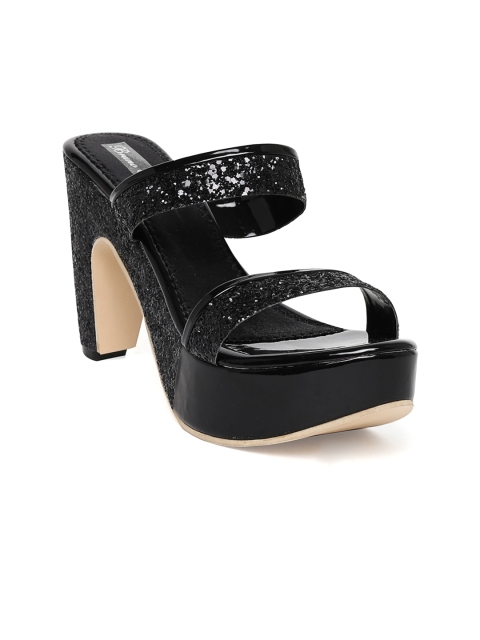 

Bruno Manetti Women Black Sequinned Platforms